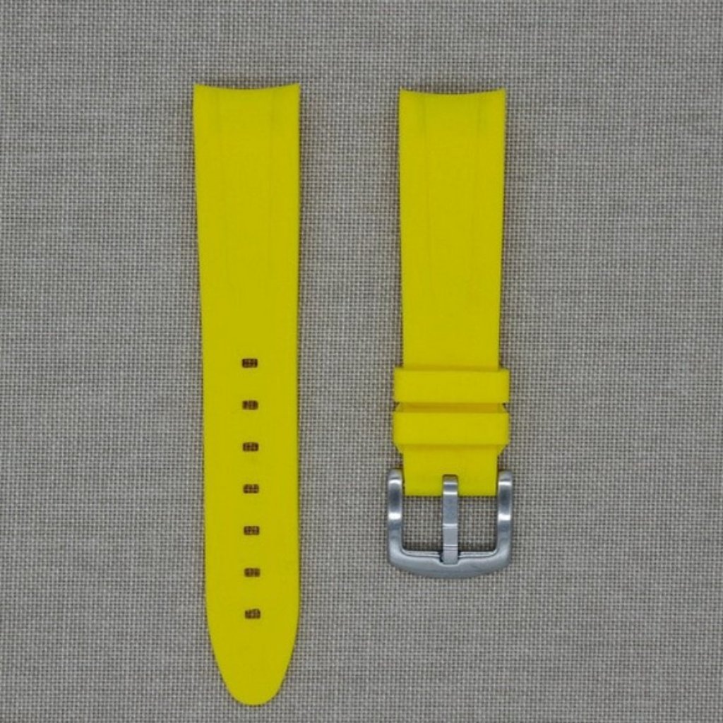Tempomat 21mm Yellowrubber Strap Fits Rolex Oyster Perpetual 41mm Datejust 41mm